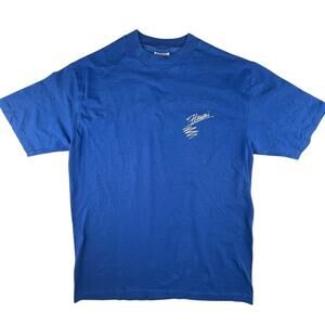Vintage Hawaii Tourist T-Shirt Royal Blue Single Stitch Made USA L 80s 90s